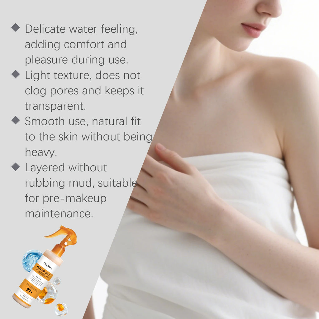 OceAura Peel Shot Kojic Acid Turmeric Spray Dead Skin Remover Smooth Body Exfoliant Improve Dullness Refreshing Hydrating Spray
